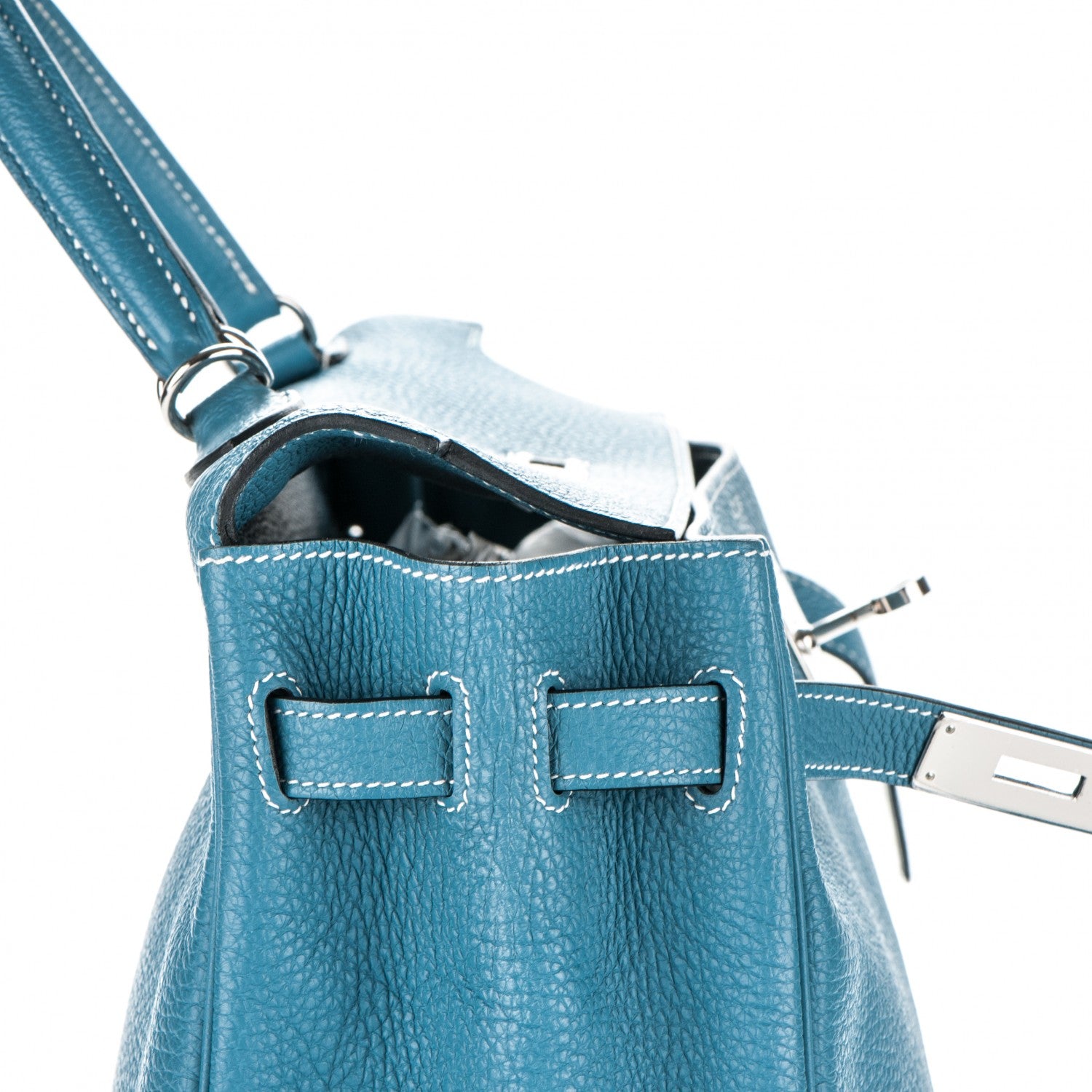 Hermes Togo Kelly Retourne 32 Blue Jean 17 of 30