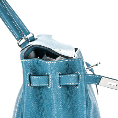 Hermes Togo Kelly Retourne 32 Blue Jean 17 of 30