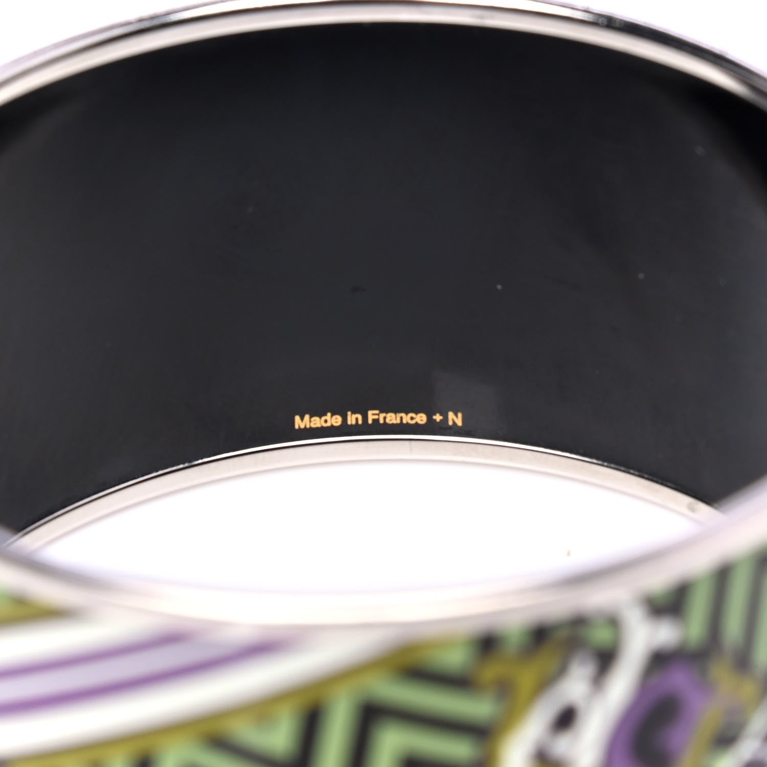 Hermes Enamel Printed Extra Wide Pour Sartir Bracelet 65 5 of 5