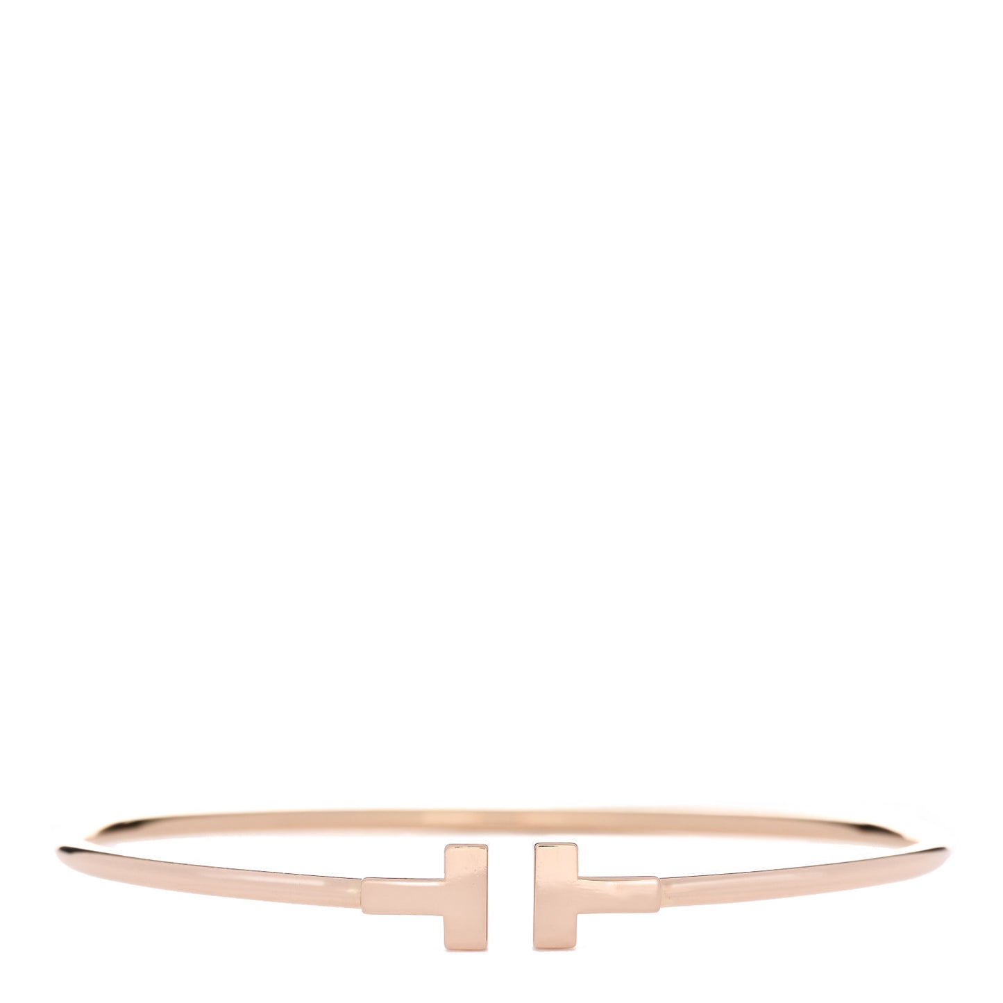 18K Rose Gold Narrow T Wire Bracelet