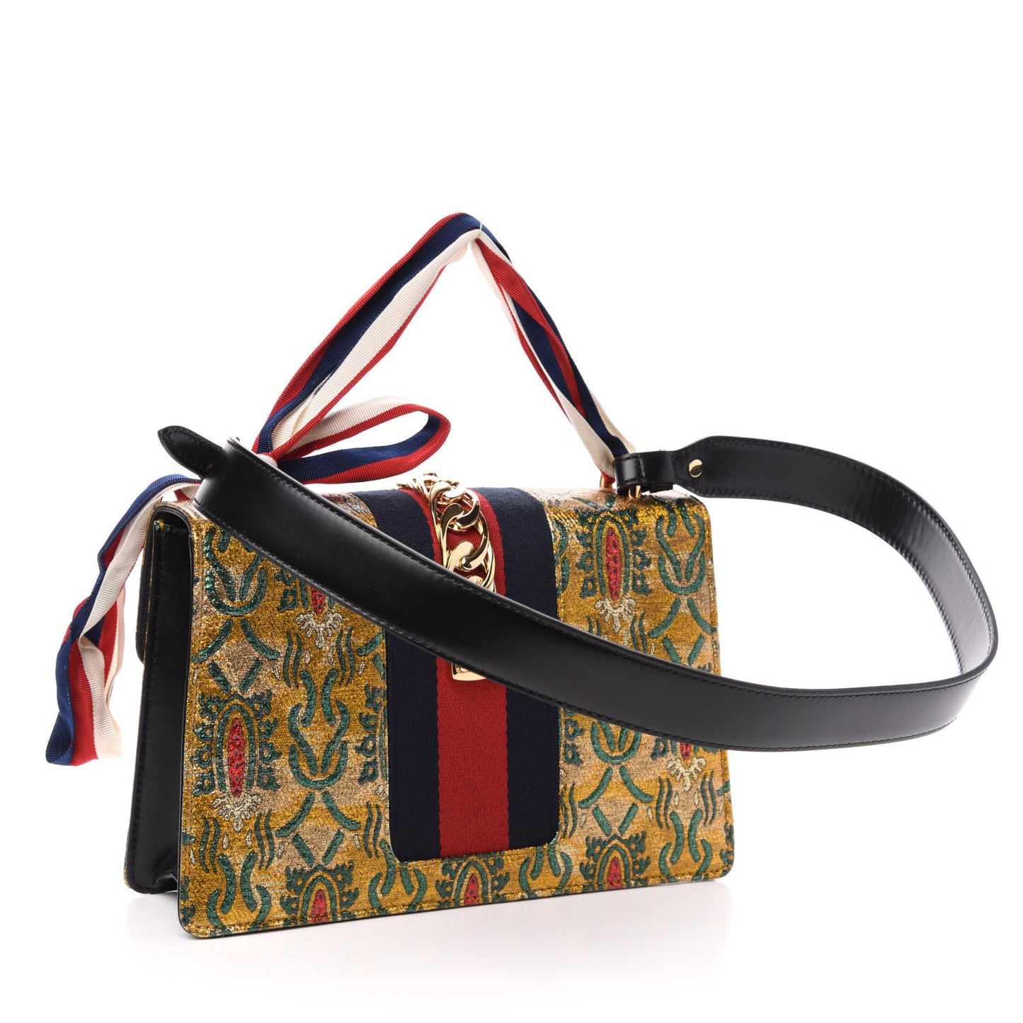 Iridescent Brocade Small Sylvie Shoulder Bag Gold