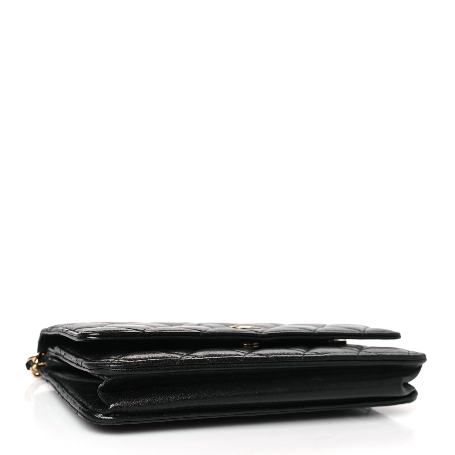 Chanel Lambskin Quilted Wallet On Chain WOC Black 4 of 11