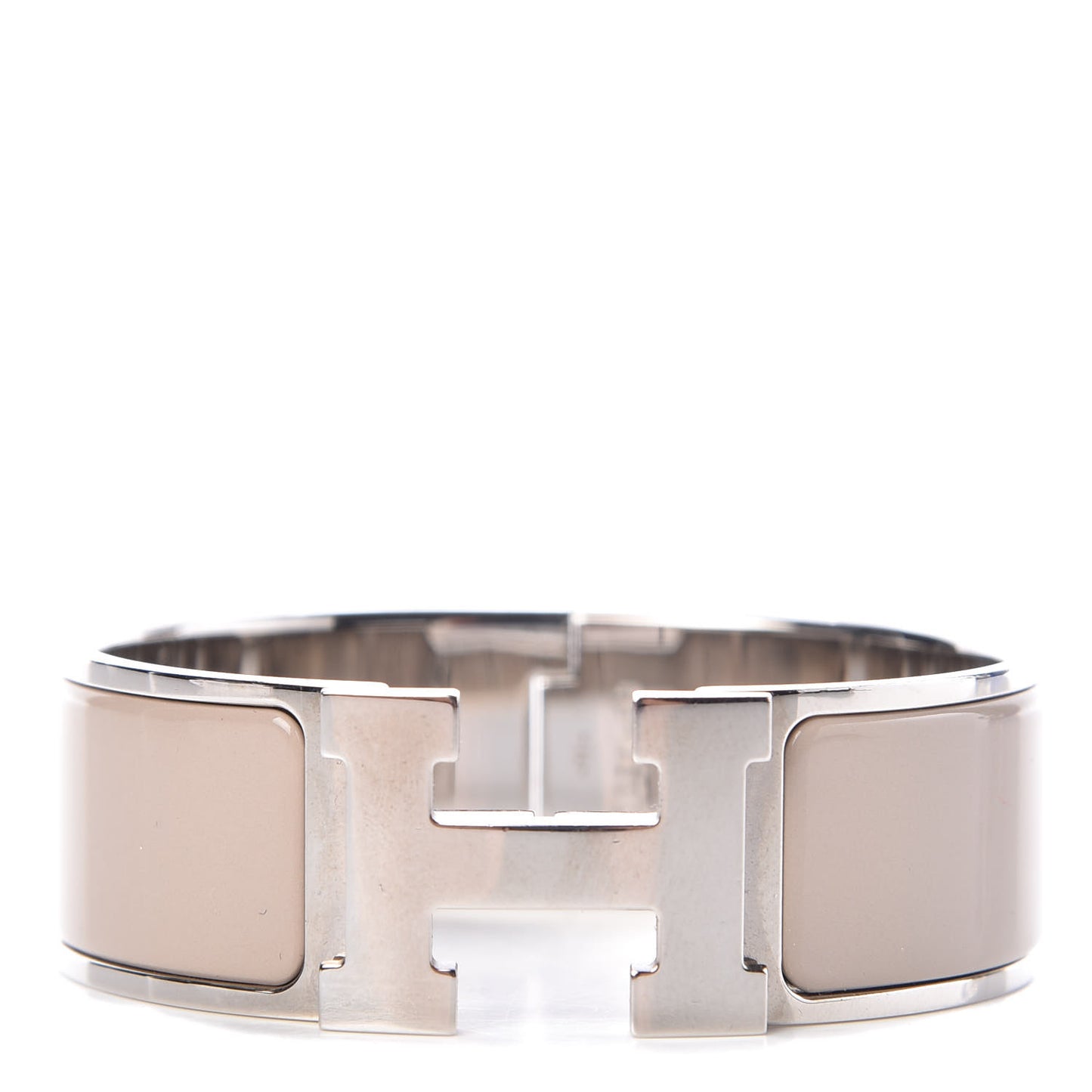 Enamel Wide Clic Clac H Bracelet PM Marron Glace