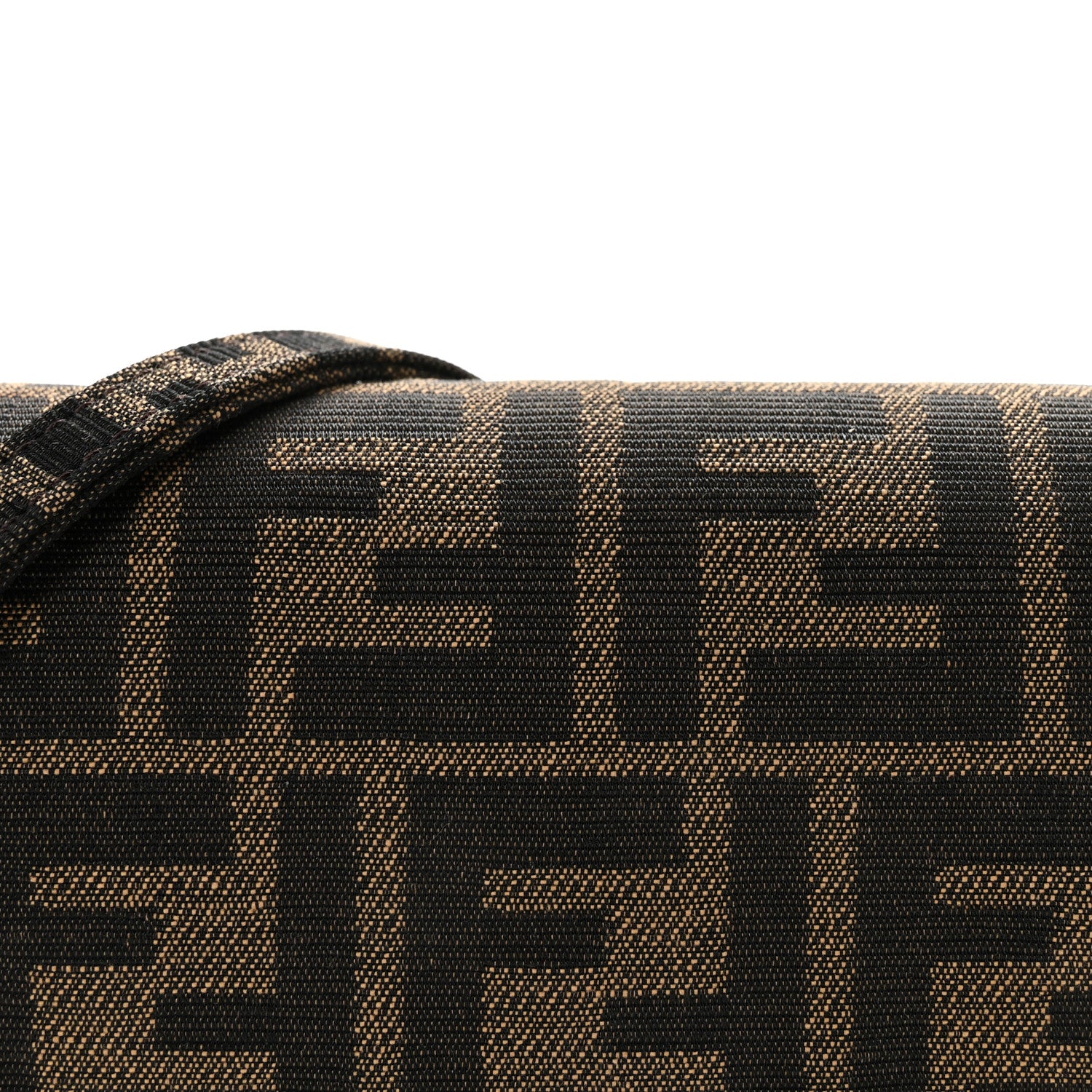 Fendi Fabric Jacquard FF 1974 Mini Baguette Tobacco Moro Black 7 of 9