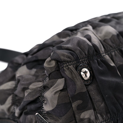 Prada Tessuto Nylon Gaufre Camouflage Tote Fumo 8 of 26