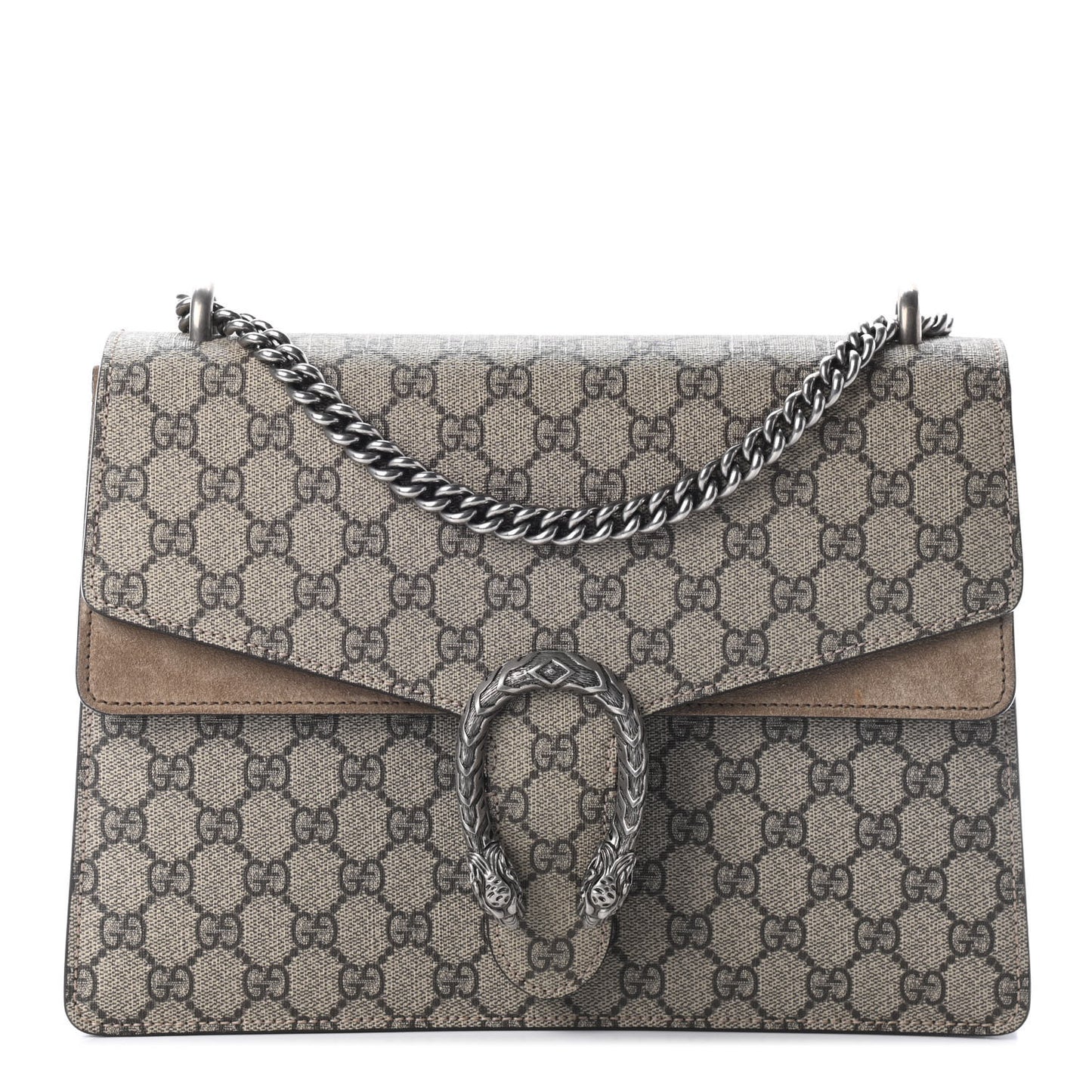 GG Supreme Monogram Medium Dionysus Shoulder Bag Taupe