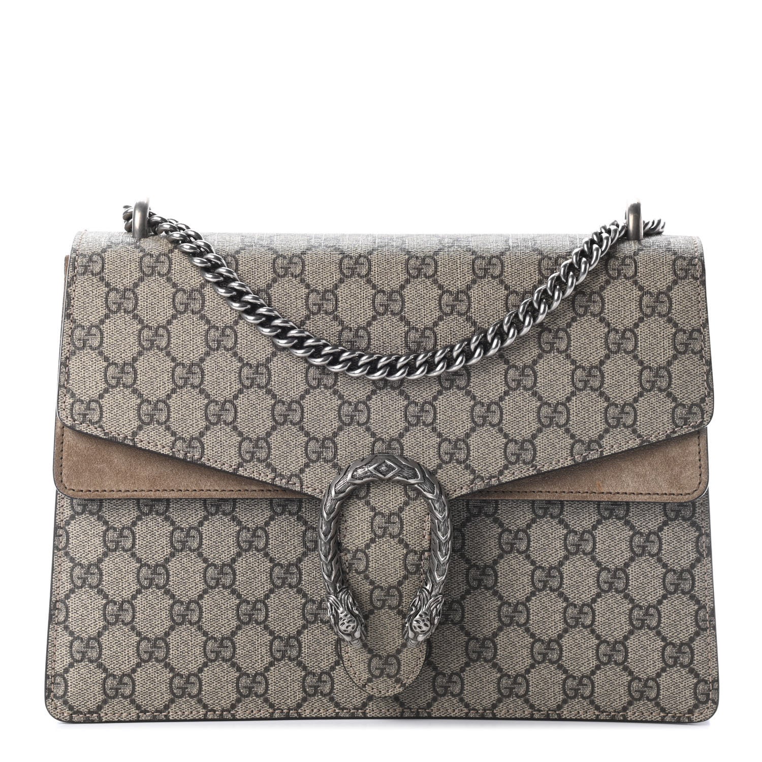 Gucci GG Supreme Monogram Medium Dionysus Shoulder Bag Taupe 1 of 9