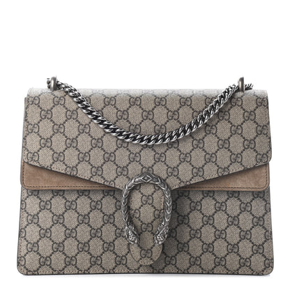 Gucci GG Supreme Monogram Medium Dionysus Shoulder Bag Taupe 1 of 9