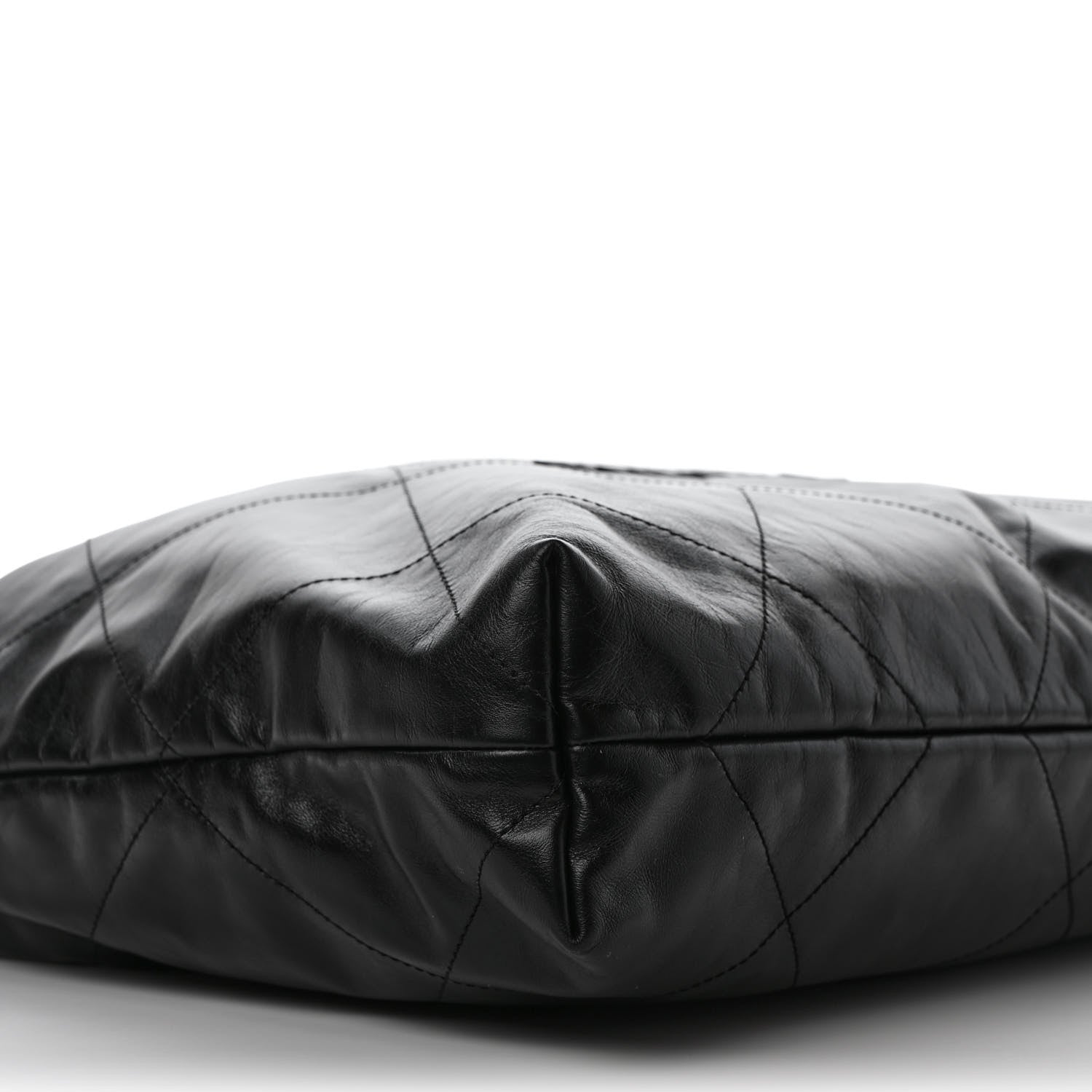 Chanel Shiny Calfskin Quilted Small Chanel 22 So Black 8 of 9