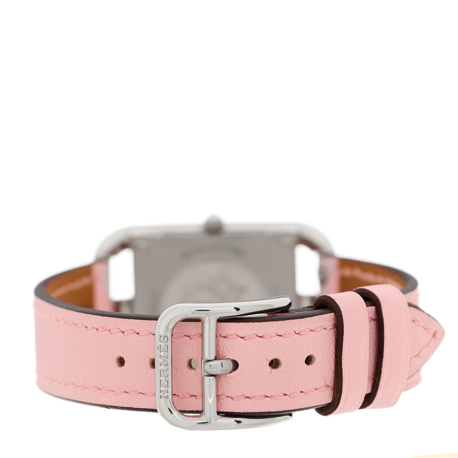 Hermes Stainless Steel Swift Diamond Pink Sapphire Mother of Pearl 23mm Cape Cod Quartz Watch Rose Sakura 3 of 5