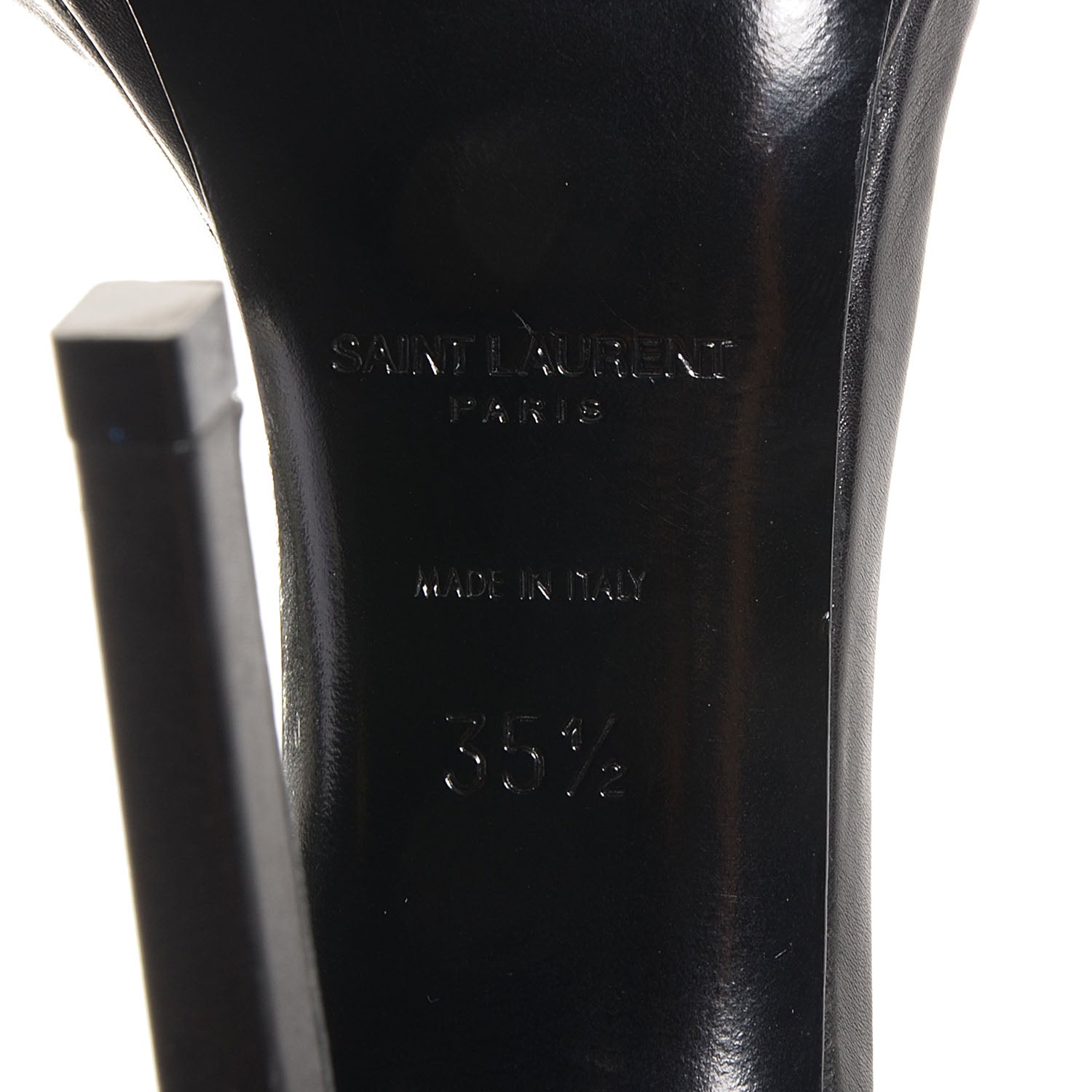 Saint Laurent Calfskin Jane 110 Ankle Strap Sandals Black 35.5 6 of 6