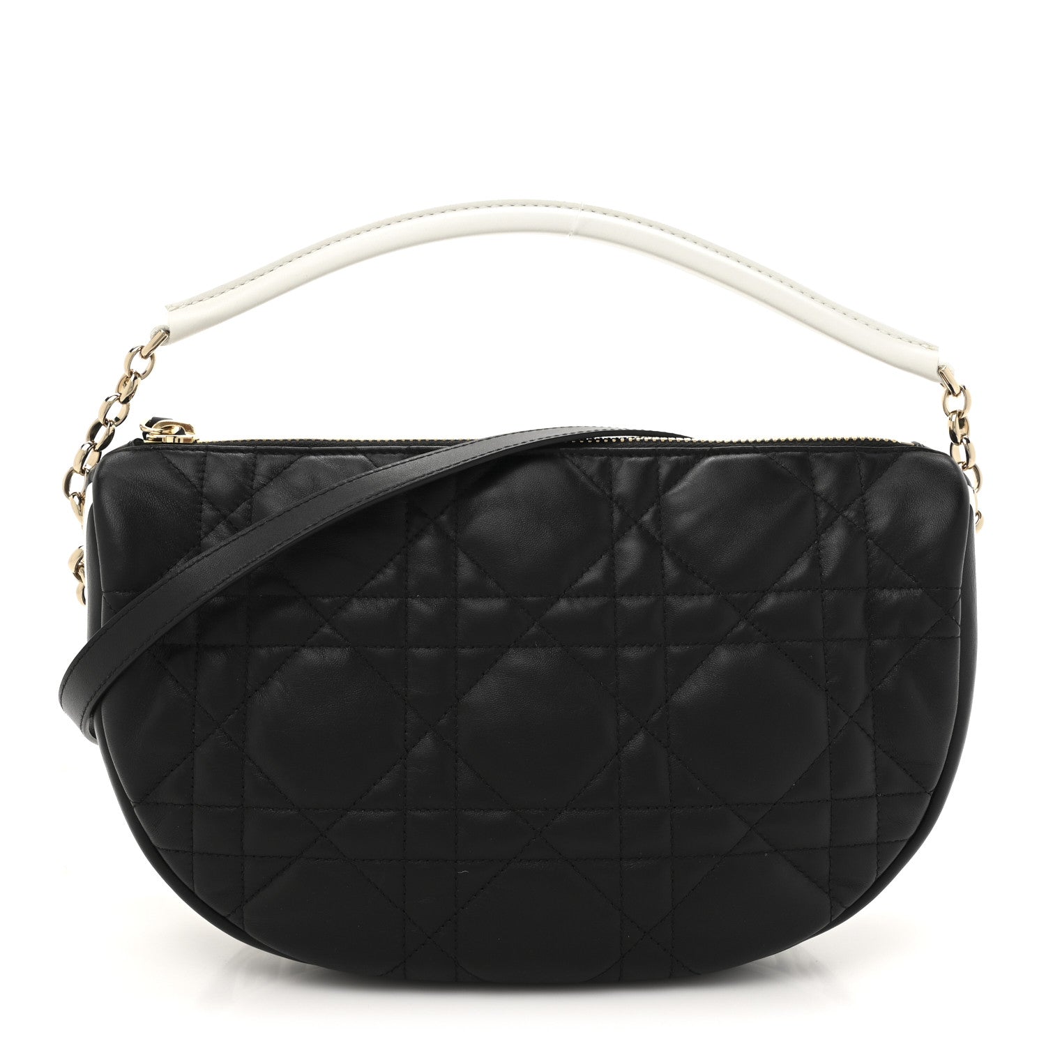Christian Dior Lambskin Cannage Medium Dior Vibe Hobo Bag Black 1 of 11