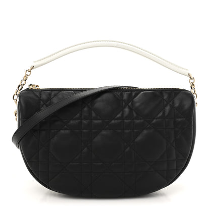 Christian Dior Lambskin Cannage Medium Dior Vibe Hobo Bag Black 1 of 11