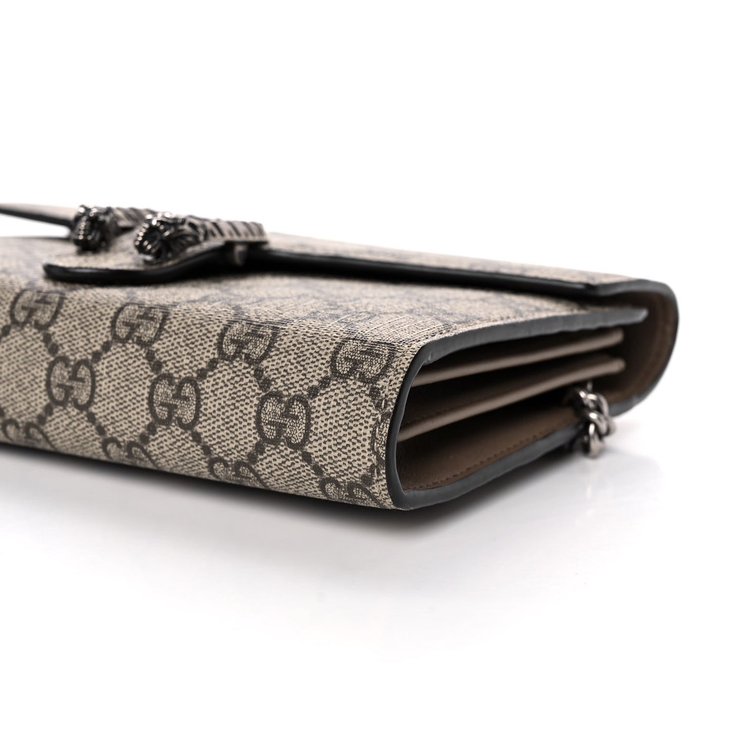 GG Supreme Monogram Mini Dionysus Chain Wallet Beige Taupe