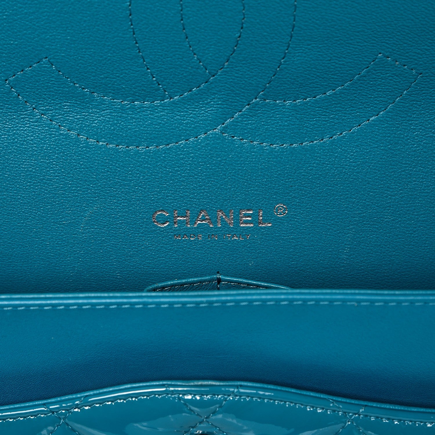 Chanel Patent Calfskin Quilted Jumbo Double Flap Turquoise 7 of 10