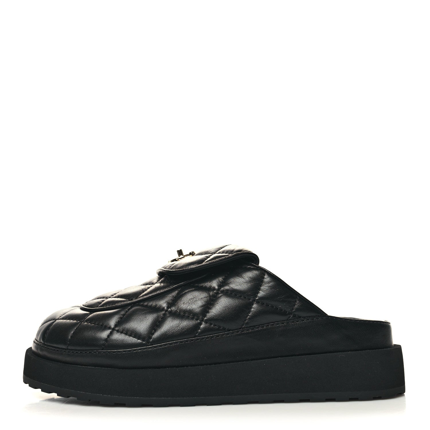 Chanel Lambskin Quilted CC Turnlock Mules 39.5 Black 1 of 8