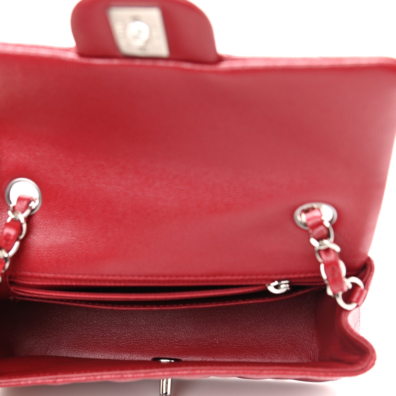 Chanel Caviar Quilted Mini Rectangular Flap Red 5 of 11