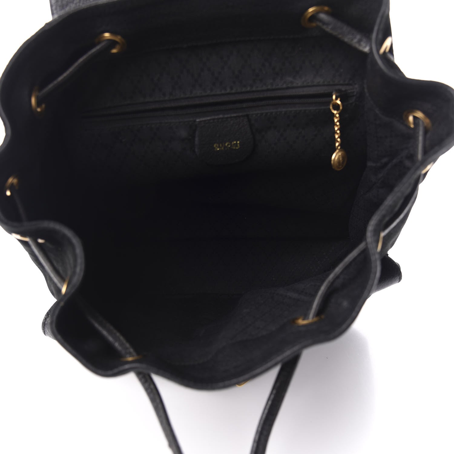 Gucci Suede Bamboo Backpack Black 4 of 11