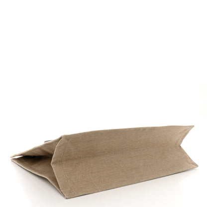Saint Laurent Linen Calfskin Rive Gauche Tote Greggio Natural 4 of 9