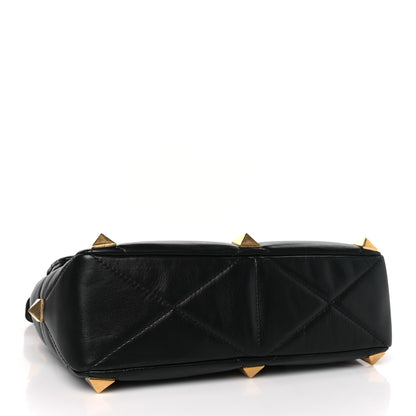 Valentino Garavani Nappa Large Roman Stud Shoulder Bag Black 4 of 8