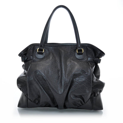 Gucci Guccissima Full Moon Tote Black 1 of 10