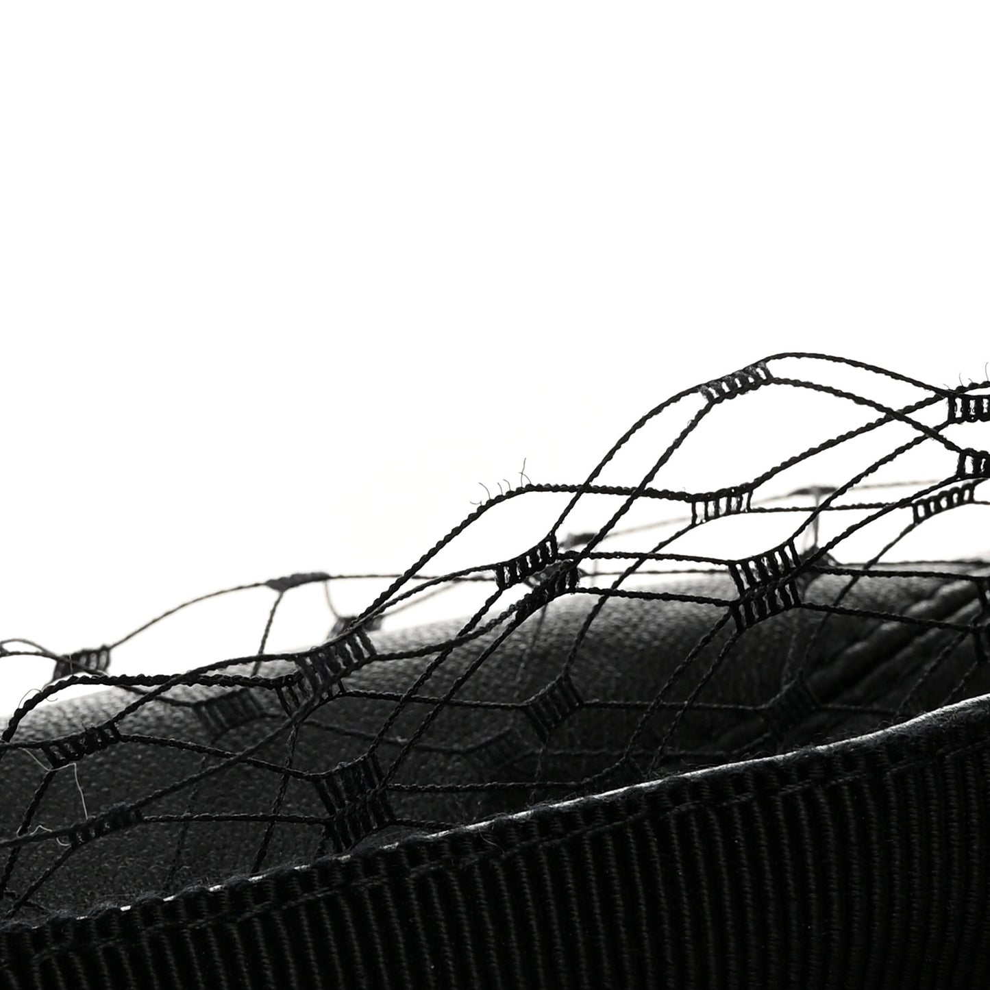 Calfskin Paris Revolution Cap With Veil 58 Black