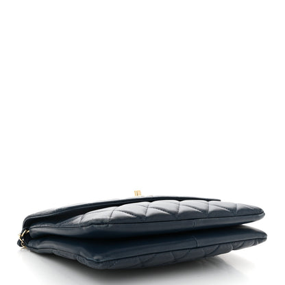 Chanel Lambskin Quilted Medium Trendy CC Flap Navy Blue 4 of 13