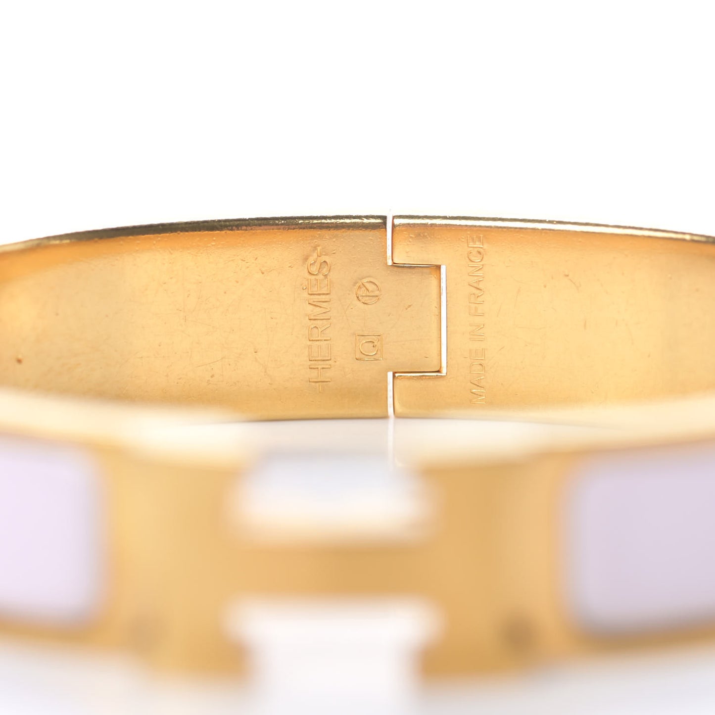 Enamel Narrow Clic Clac H Bracelet PM Rose Dragee