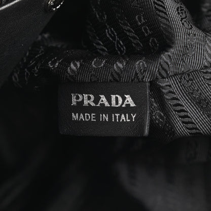 Prada Soft Calfskin Pleated Hobo Black 7 of 15