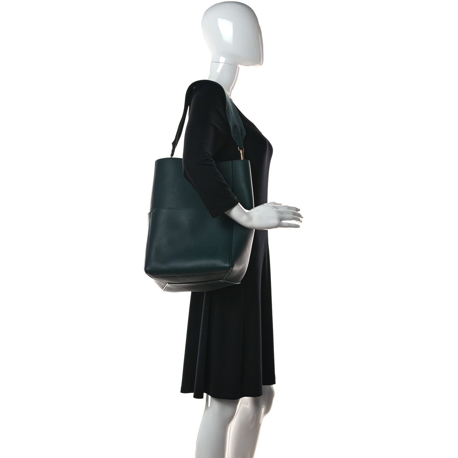 Celine Soft Grained Calfskin Sangle Bucket Bag Amazone 2 of 10