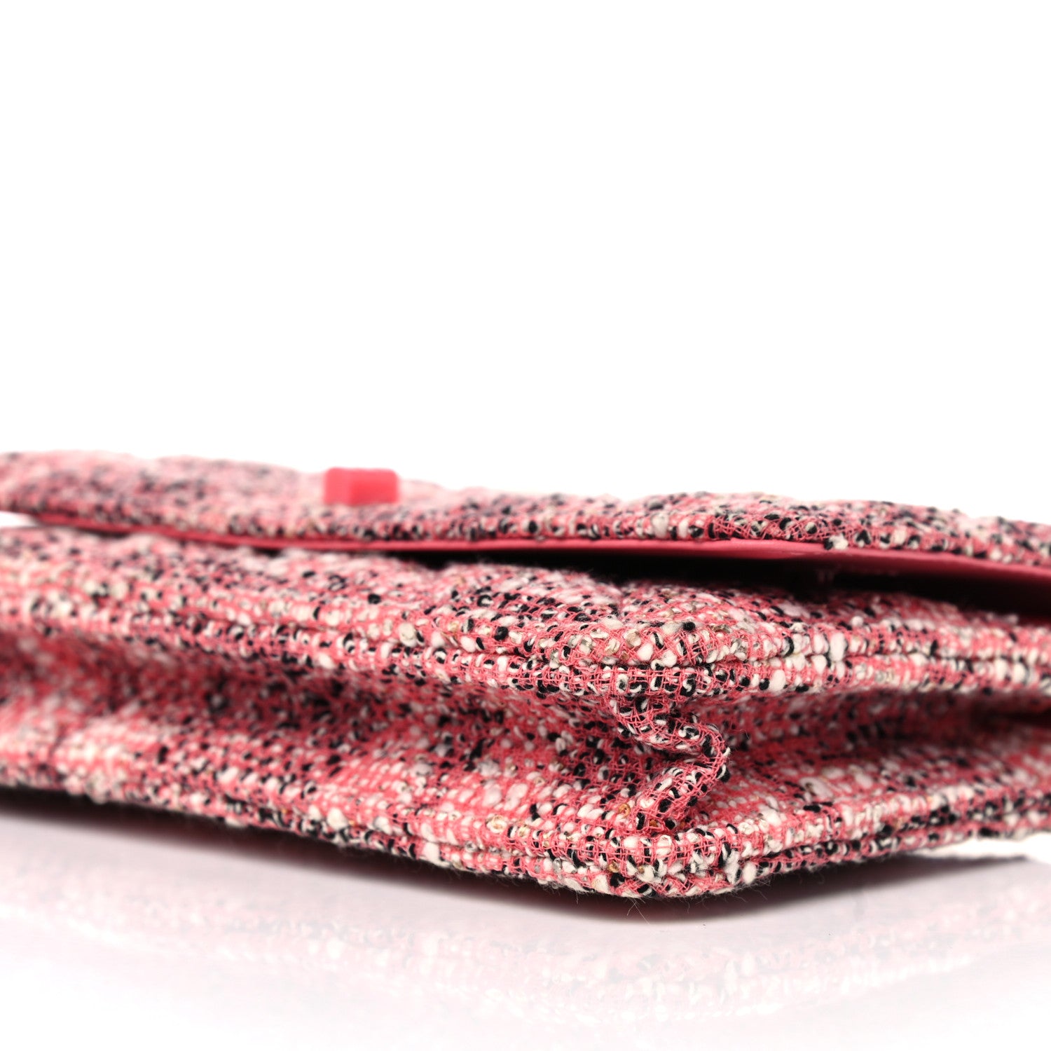 Chanel Tweed Quilted Reissue Wallet On Chain WOC Pink 10 of 12