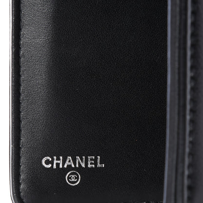 Chanel Aged Calfskin Quilted Gabrielle Yen Wallet Beige Black 5 of 10