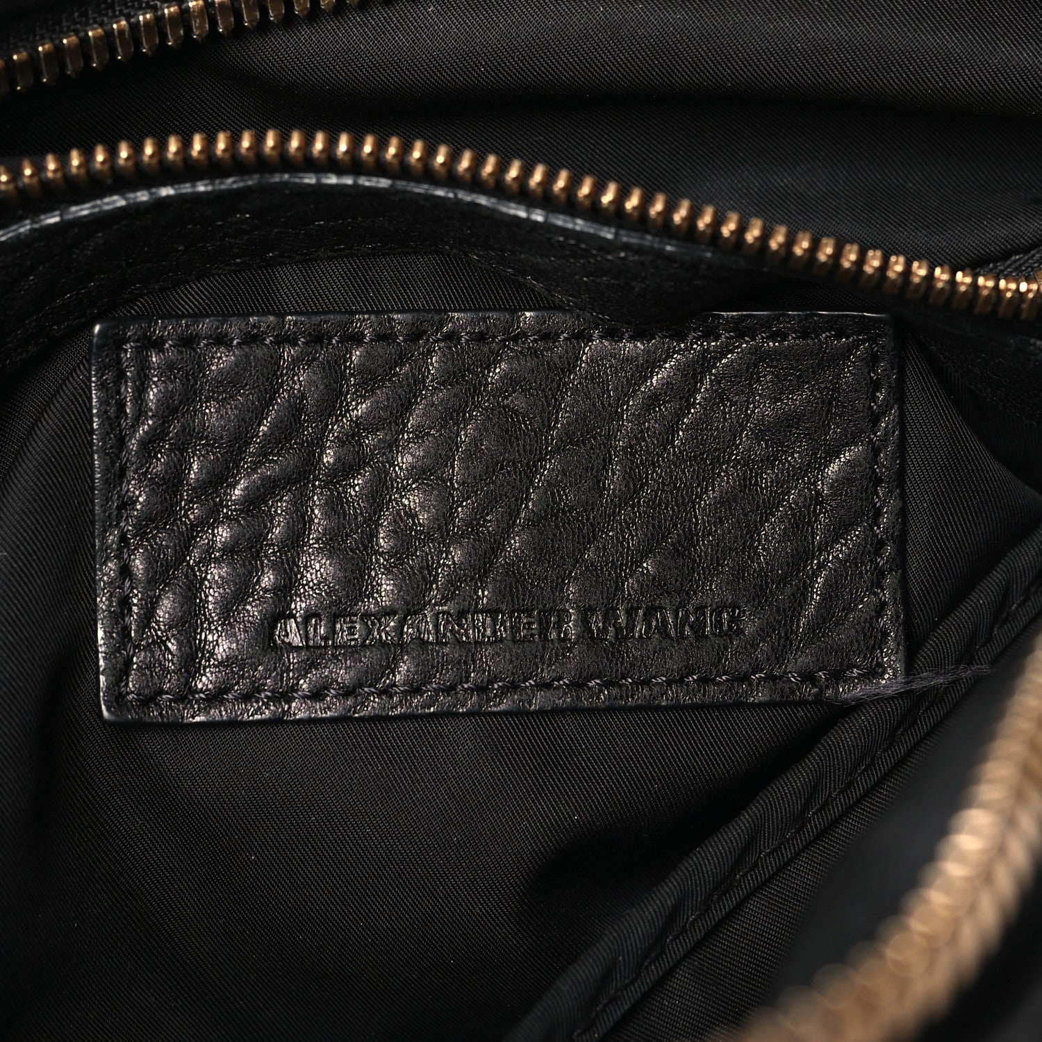 Alexander Wang Pebbled Lambskin Rocco Black Antique Brass Hardware 6 of 12