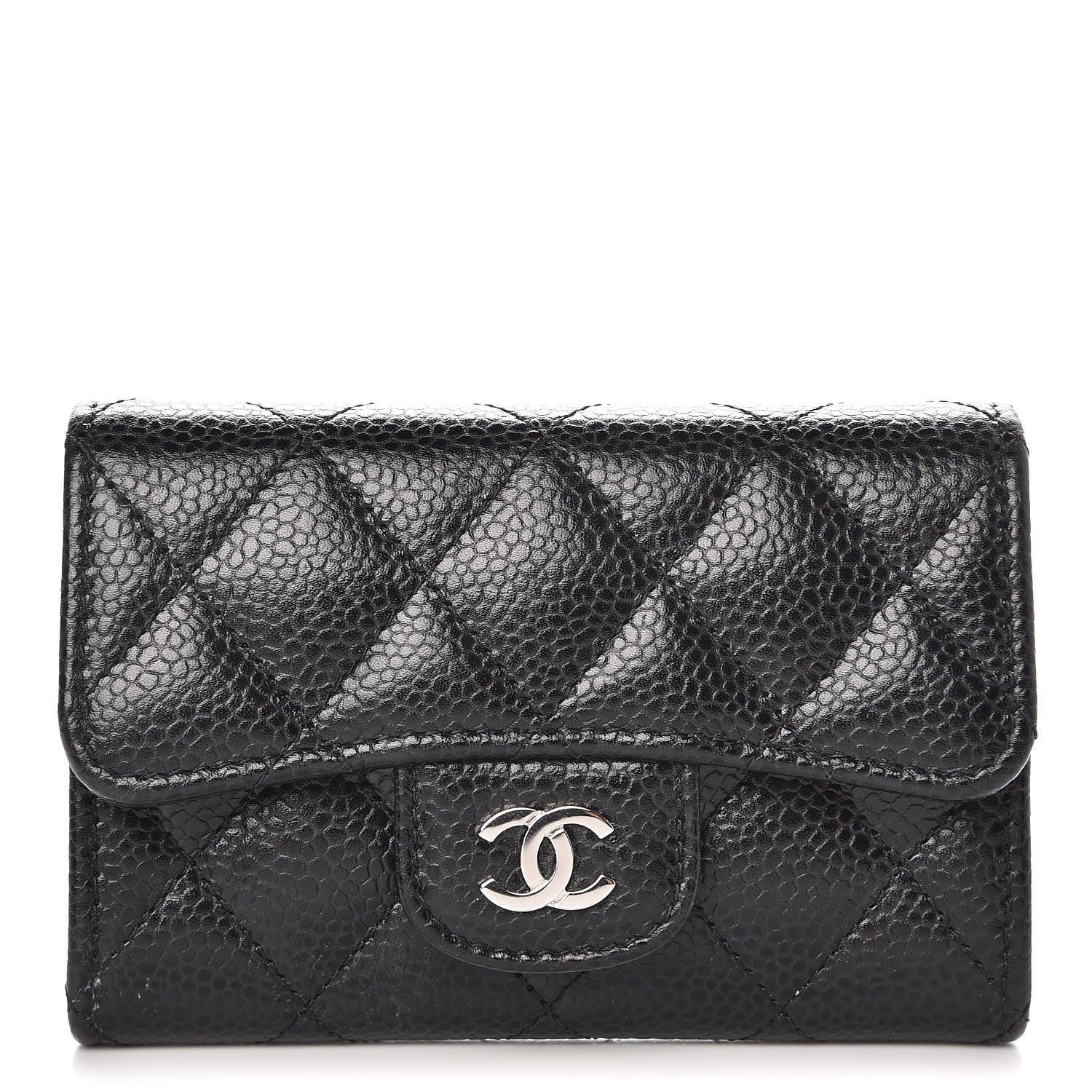 Chanel Caviar Quilted Flap Card Holder Black 1 of 8