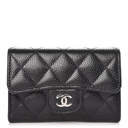 Chanel Caviar Quilted Flap Card Holder Black 1 of 8