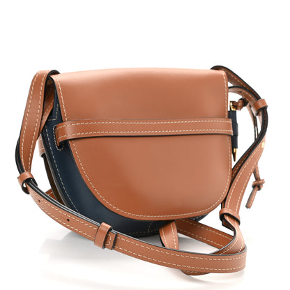 Loewe Calfskin Small Gate Crossbody Bag Tan Steel Blue 3 of 9