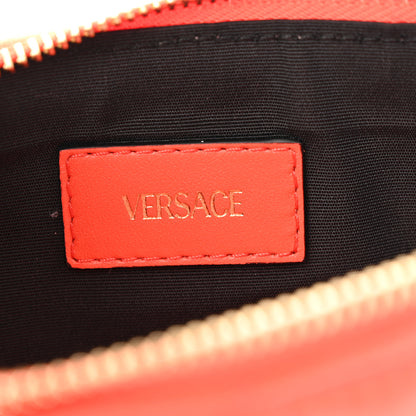 Versace Nappa Quilted Tribute Icon Pouch Dark Orange 6 of 12