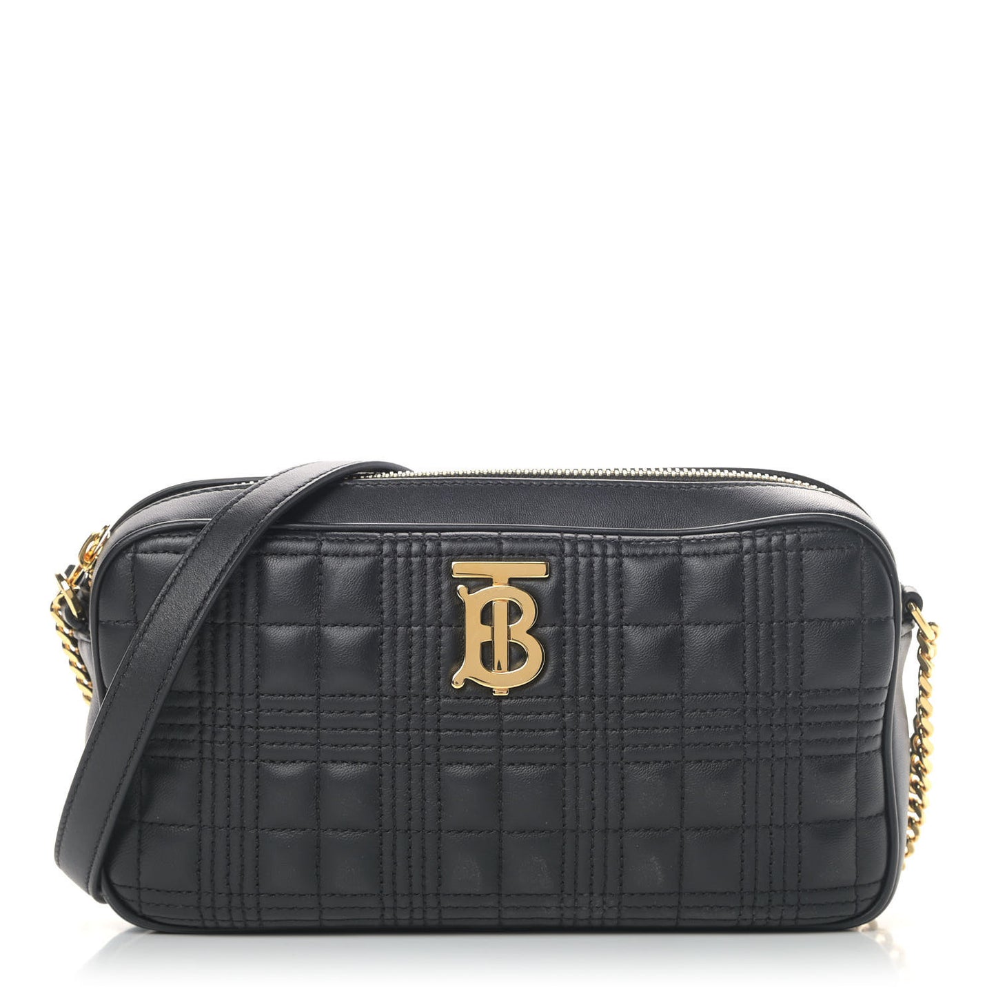 Lambskin Quilted Camera Bag Black