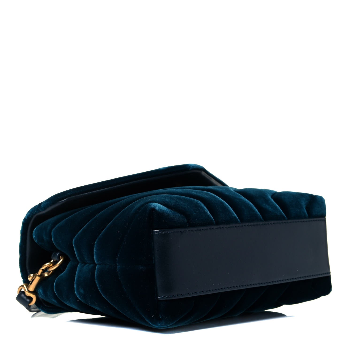 Saint Laurent Velvet Y Quilted Monogram Toy Loulou Crossbody Bag Dark Ottanio 4 of 9