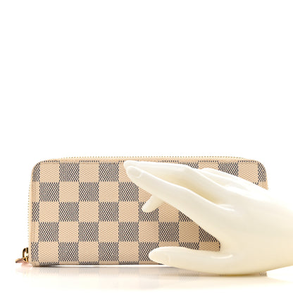 Louis Vuitton Damier Azur Clemence Wallet Rose Ballerine 2 of 9