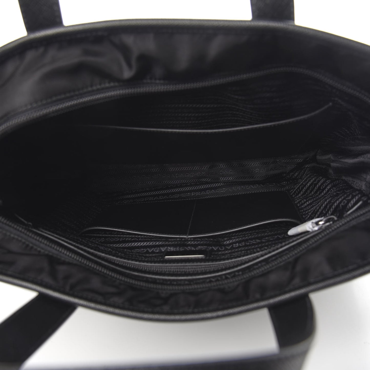 Tessuto Nylon Saffiano Tote Black