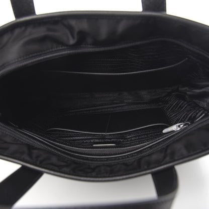 Prada Tessuto Nylon Saffiano Tote Black 6 of 10