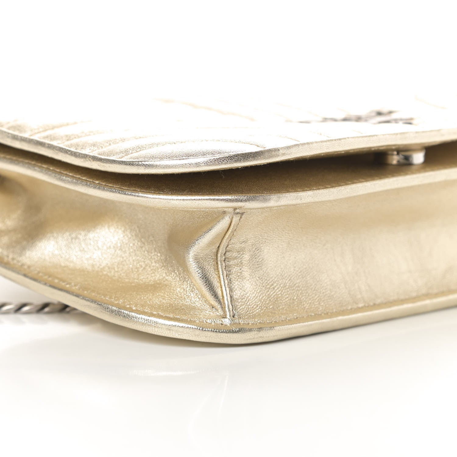 Prada Metallic Nappa Impunture Small Diagramme Crossbody Bag Gold 9 of 12