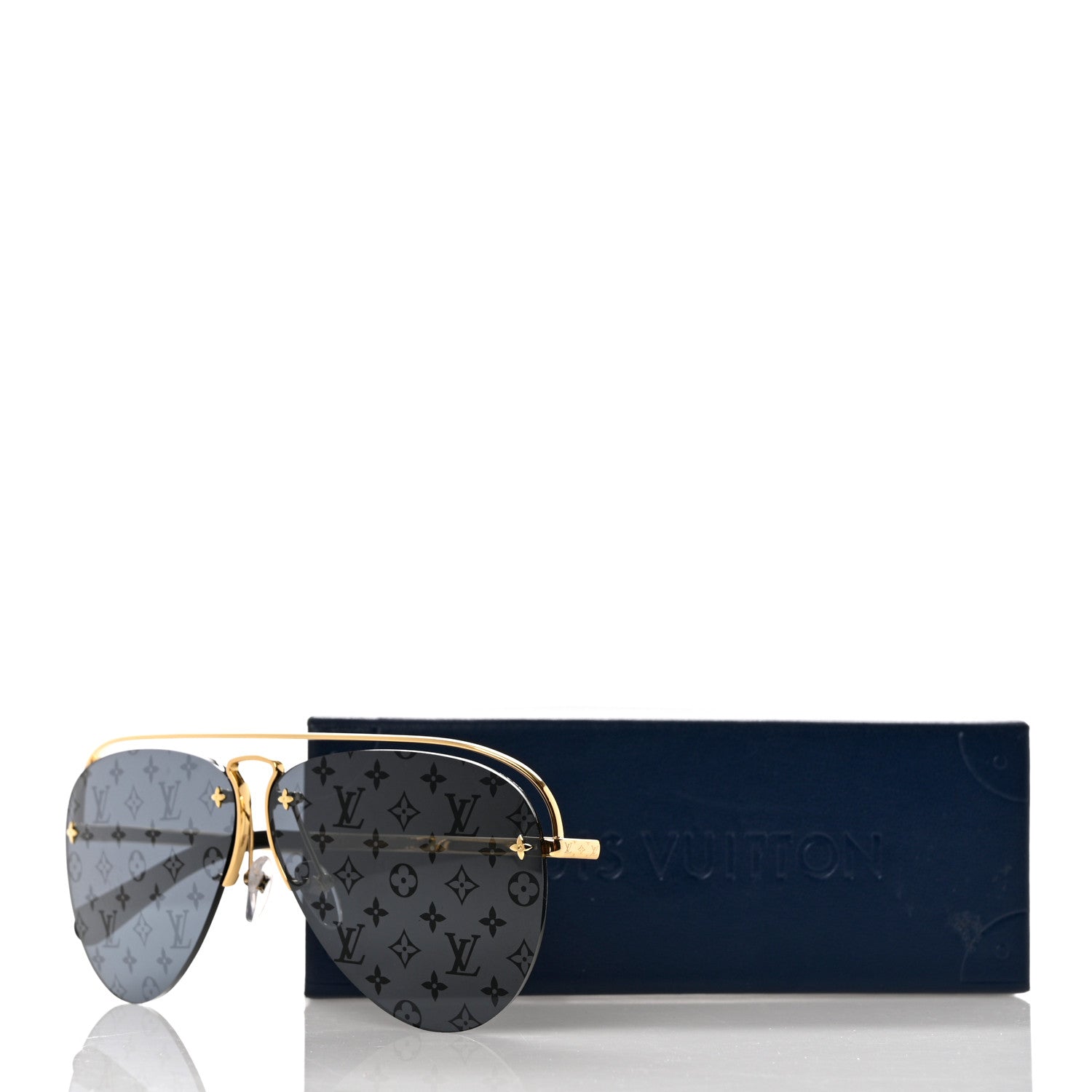 Louis Vuitton Metal Monogram Grease Sunglasses Z1172W Dark Gun 10 of 10