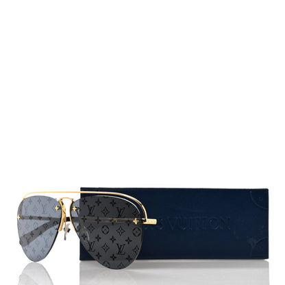 Louis Vuitton Metal Monogram Grease Sunglasses Z1172W Dark Gun 10 of 10