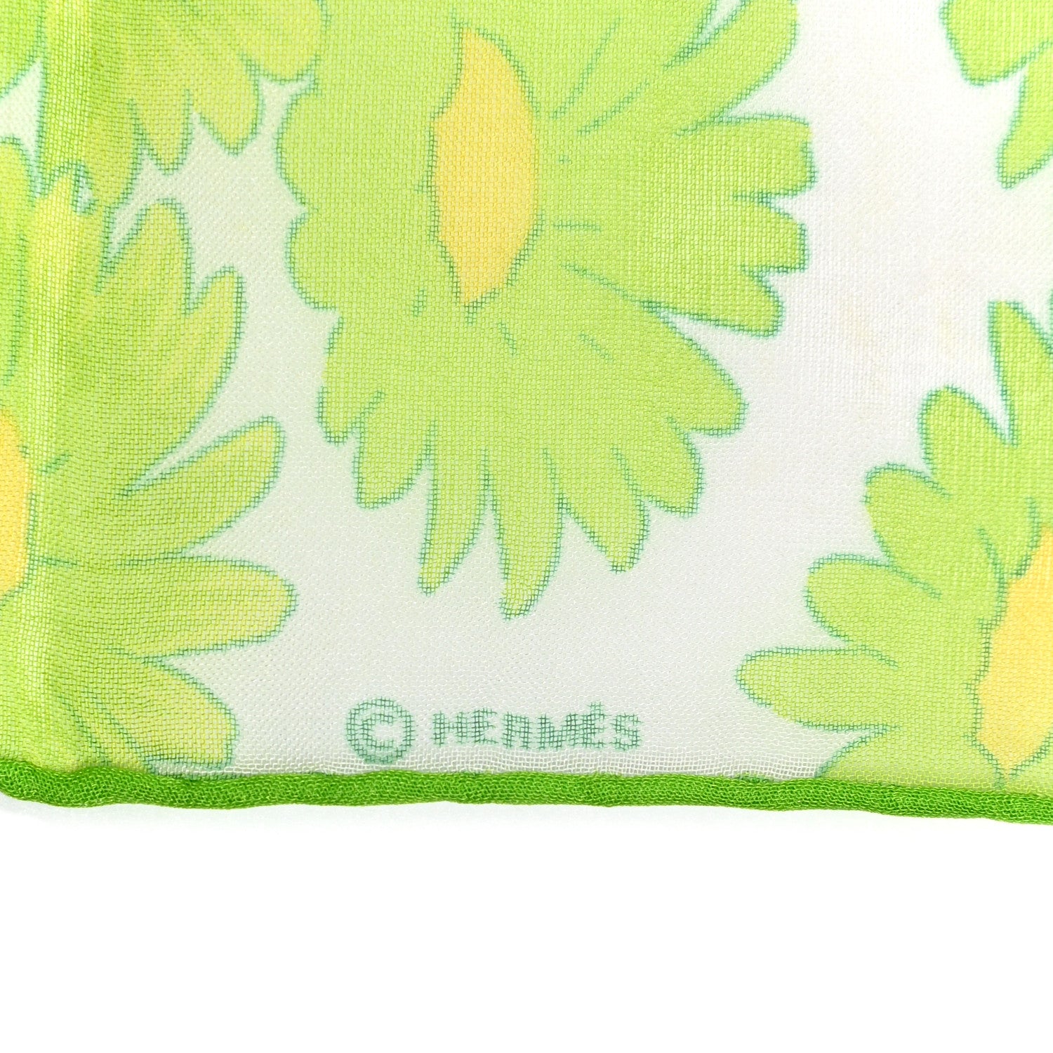 Hermes Silk Fleurs et Carlines II Pocket Square 4 of 5