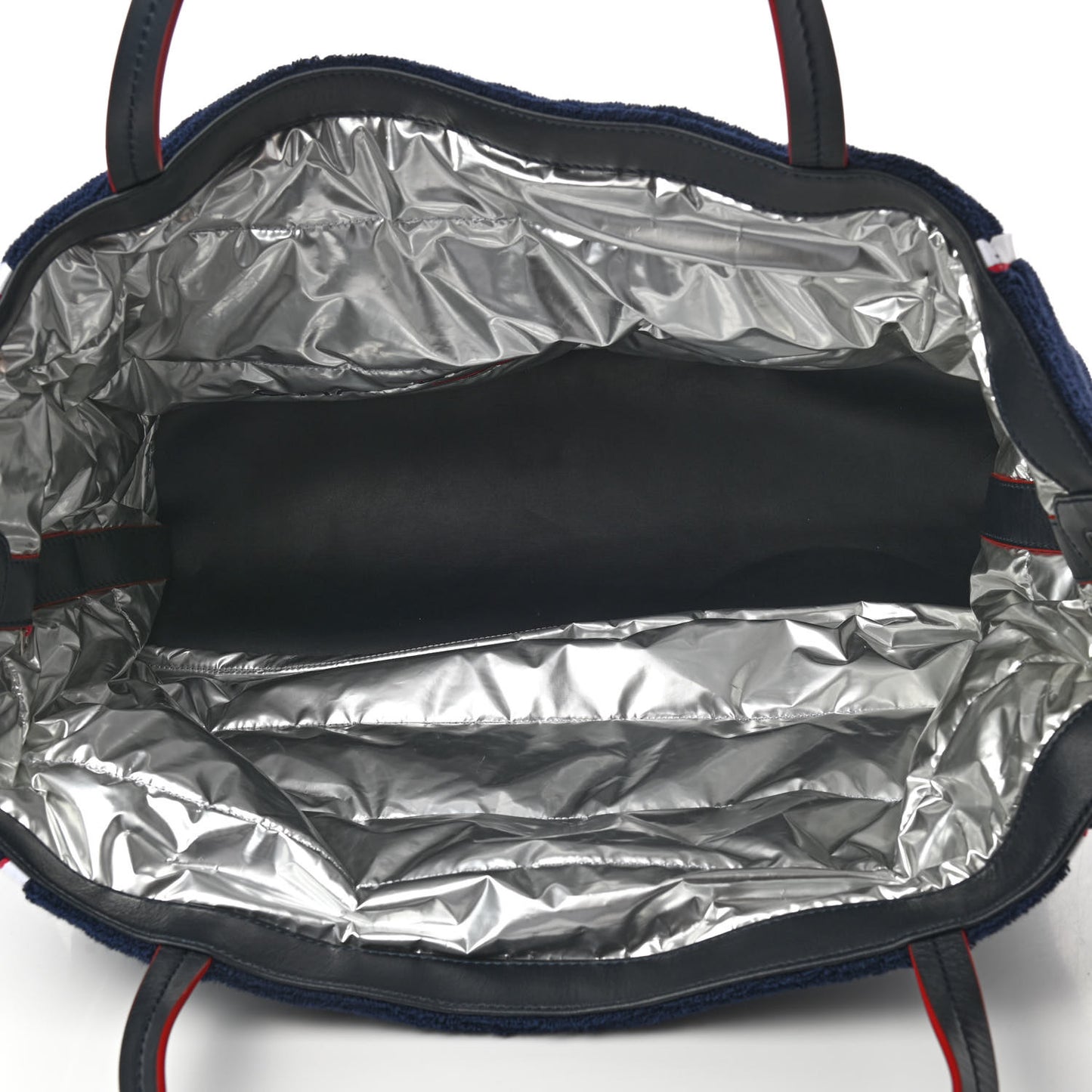 Reversible Chanel Airlines Tote Silver Navy