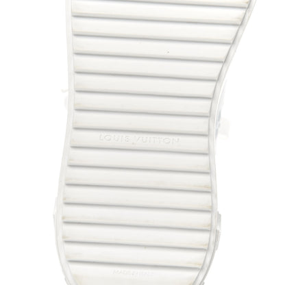 Louis Vuitton Lambskin Embossed Monogram Time Out Sneakers 38 White 6 of 9