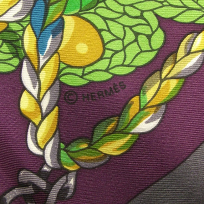 Hermes Silk Le Timbalier Scarf 90 Violet 4 of 6