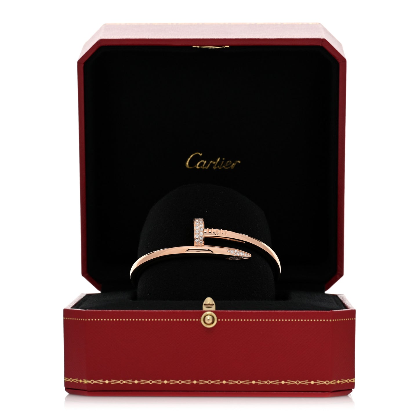 18K Pink Gold Diamond Large Juste Un Clou Bracelet